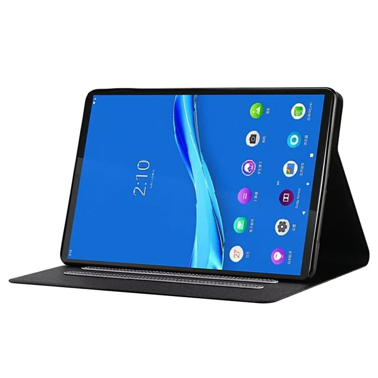 For Samsung Galaxy Tab A8 10.5 (2021) / A8 10.5 (2022) X205 / X200 Solid Color Stand Leather Tablet Case Card Holder Full Protection Cover - Purple