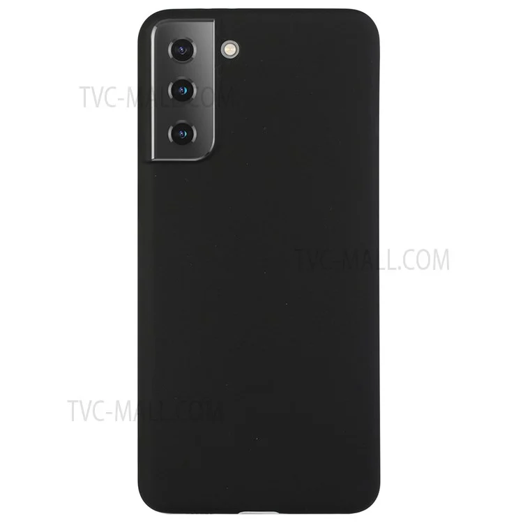 For Samsung Galaxy S22 5G Soft TPU Ultra-Thin Phone Back Cover Light Protective Matte Finish Coating Case - Black