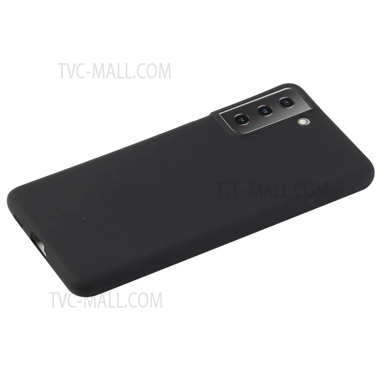 For Samsung Galaxy S22 5G Soft TPU Ultra-Thin Phone Back Cover Light Protective Matte Finish Coating Case - Black