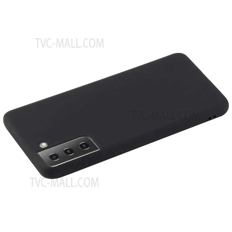 For Samsung Galaxy S22 5G Soft TPU Ultra-Thin Phone Back Cover Light Protective Matte Finish Coating Case - Black