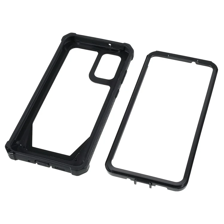 For Samsung Galaxy S20 Plus 4G/5G Shockproof Anti-fall Precise Cutout Soft TPU Frame + Acrylic Back Detachable 2-in-1 Cell Phone Case - Black