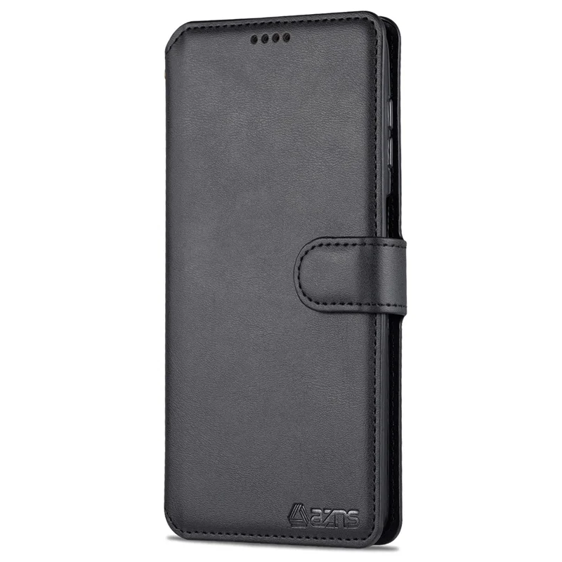 AZNS PU Leather Case for Samsung Galaxy A13 4G, Stand Feature Wallet Magnetic Flip Folio Book Phone Cover - Black