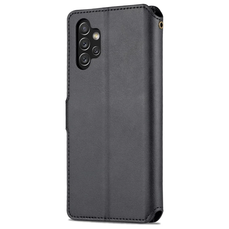 AZNS PU Leather Case for Samsung Galaxy A13 4G, Stand Feature Wallet Magnetic Flip Folio Book Phone Cover - Black