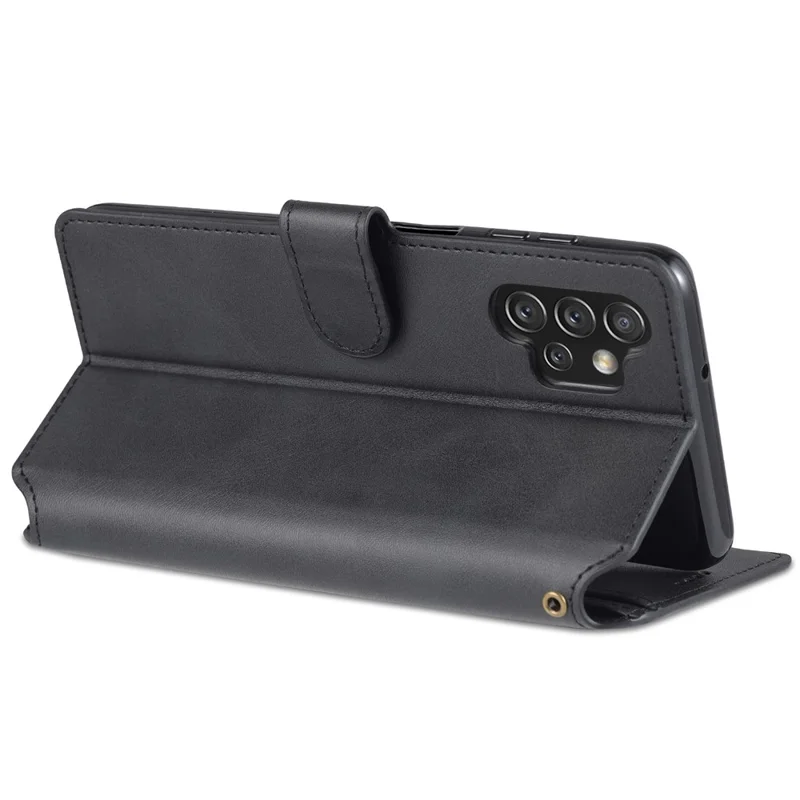 AZNS PU Leather Case for Samsung Galaxy A13 4G, Stand Feature Wallet Magnetic Flip Folio Book Phone Cover - Black
