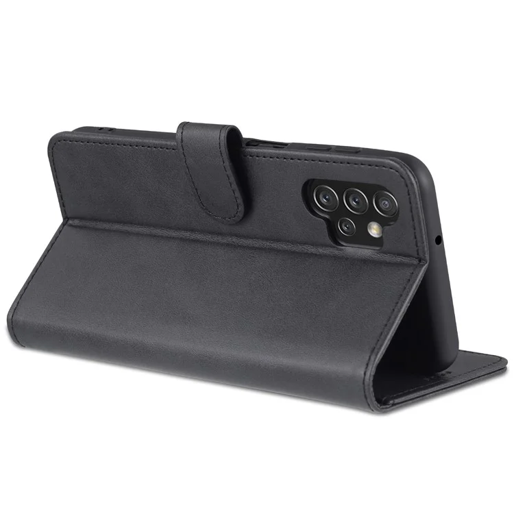 AZNS Magnetic Clasp PU Leather Case for Samsung Galaxy A13 4G, Wallet Stand Phone Cover - Black