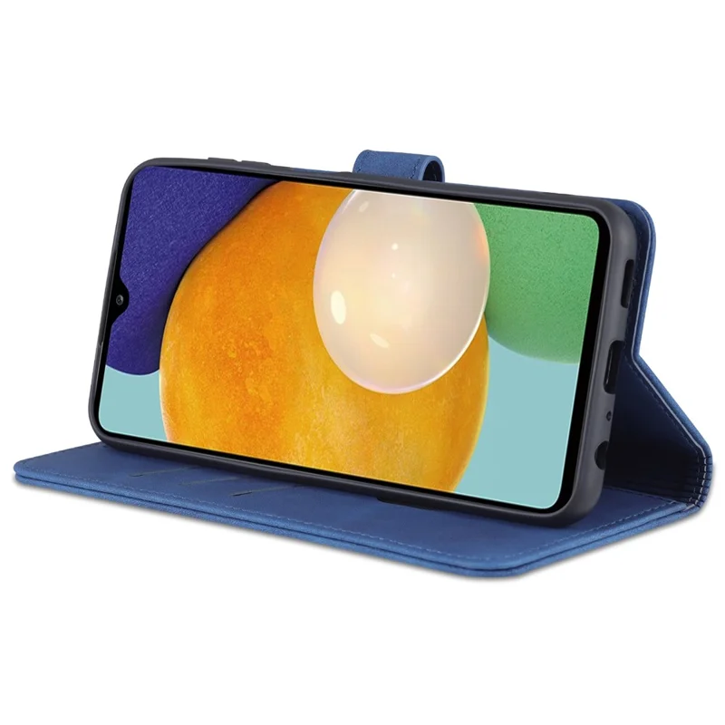 AZNS Magnetic Clasp PU Leather Case for Samsung Galaxy A13 4G, Wallet Stand Phone Cover - Blue