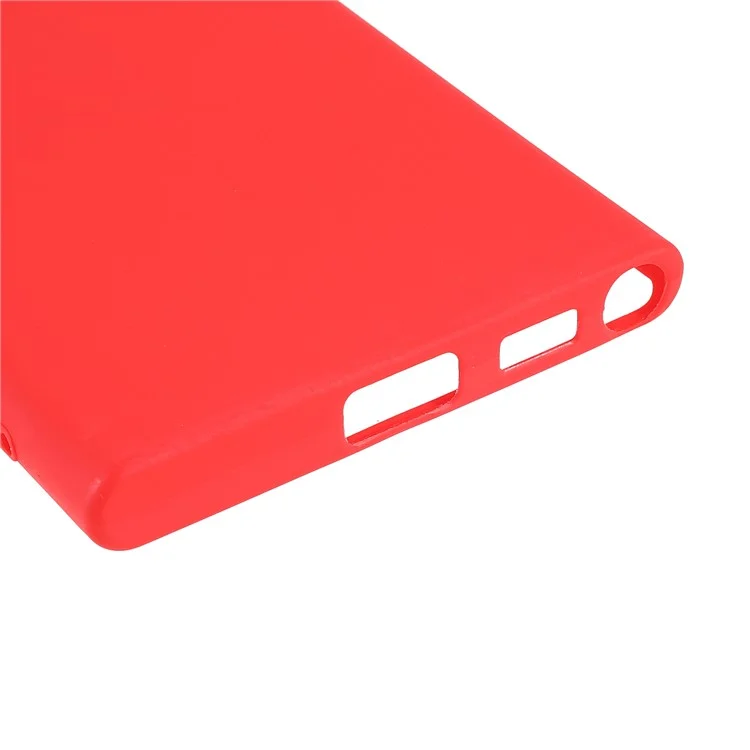 For Samsung Galaxy S22 Ultra 5G Slim Fit Soft TPU Phone Back Cover Protective Matte Finish Coating Case - Red