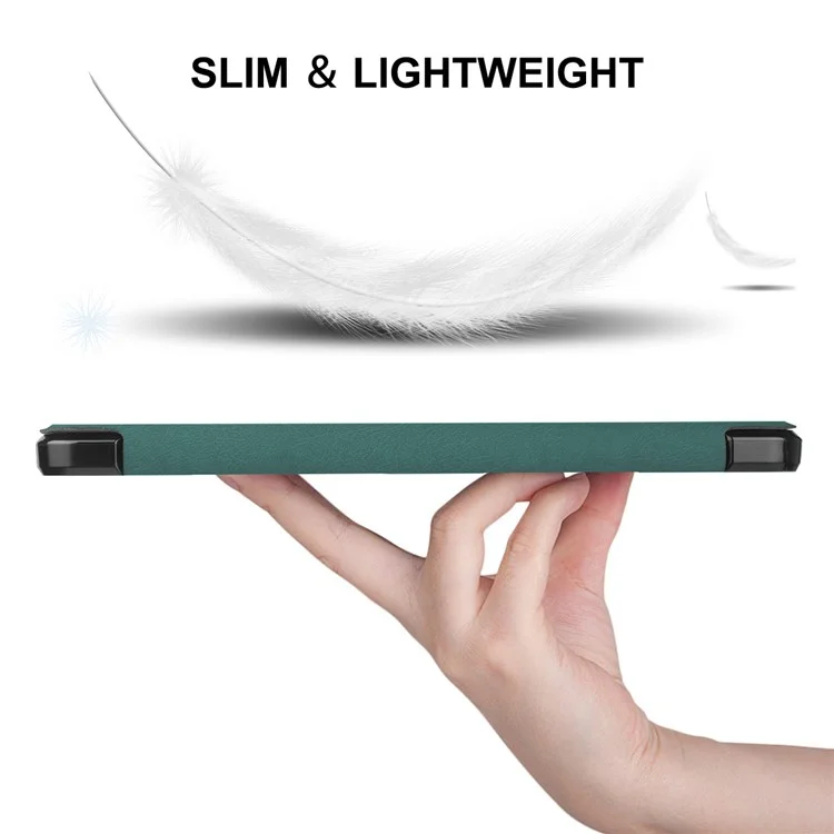 Enkay Hat Prince Para Samsung Galaxy Tab S8 de 11 Pulgadas Wi-Fi SM-X700/5G SM-X706 Diseño de Ranura Para Lápiz Auto/siep Tri-fold PU Puper + TPU Caja de Estuche de Tableta - Verde Negruzco
