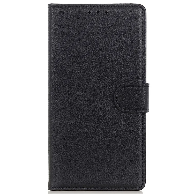 Für Samsung Galaxy A23 4G / 5G Litchi-Texture PU-Leder-Magnetverschluss-Ständer-Geldbörse Klapphülle - Schwarz