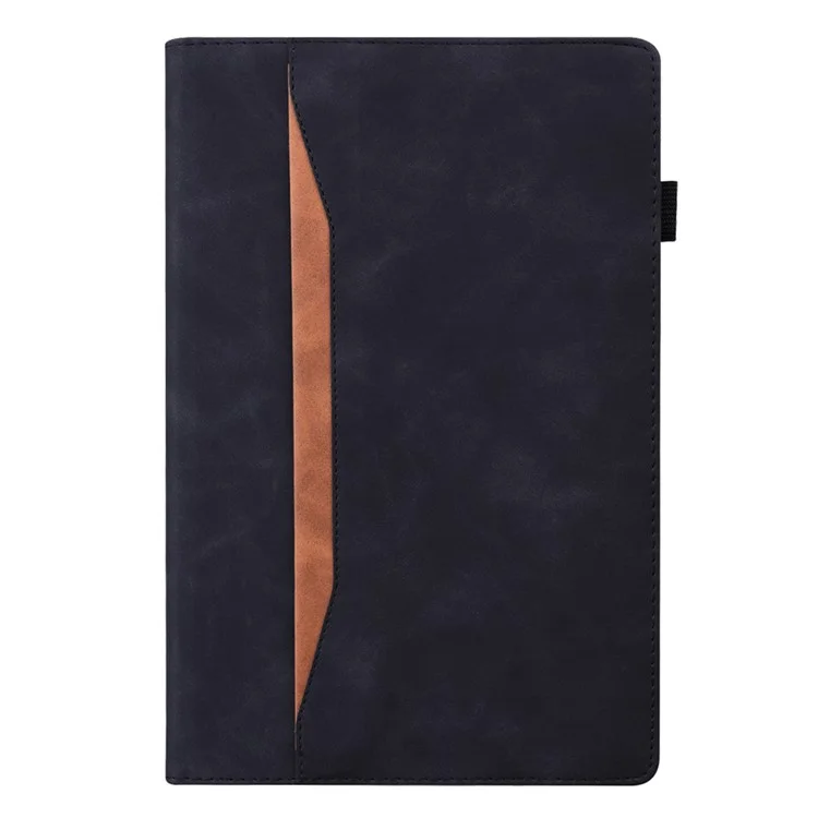 Per Samsung Galaxy Tab S9+ / S8+ / S7+ PU Leather Flip Stand Cover Wallet Design Business Tablet Case con Porta Penna e Auto Wake / Sleep - Nero
