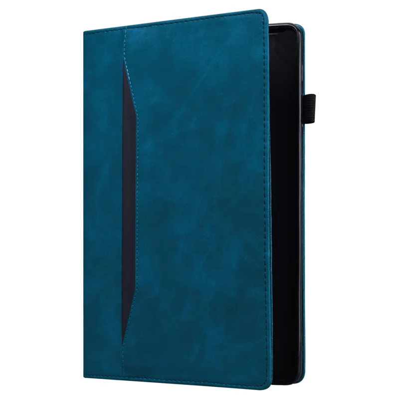 Per Samsung Galaxy Tab S7 / Galaxy Tab S8 PU Leather Business Wallet Case di Protezione Multi-angolo Visualizzazione Coperchio di Shock Con Supporto a Matita - Blu