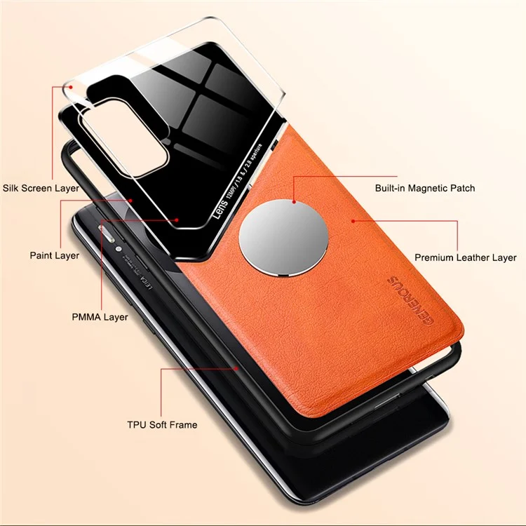 Para Samsung Galaxy S20 Plus 4G/5G Caixa de Telefone à Prova de Choque Com Folha de Metal Magnético TPU Anti-Fall Frame Tampa de Proteção - Vermelho