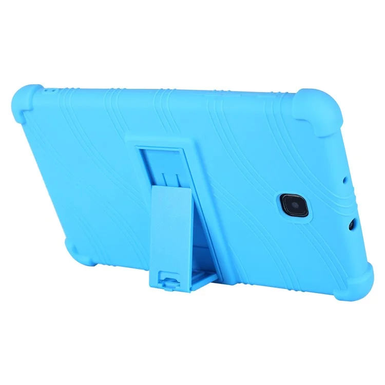 Coquille De Tablette De Silicone Flexible Pour L'onglet Samsung Galaxy A 8.0 (2018) SM-T387, Couverture Avec Quatre Coussins D'angle Pliable - Rouge