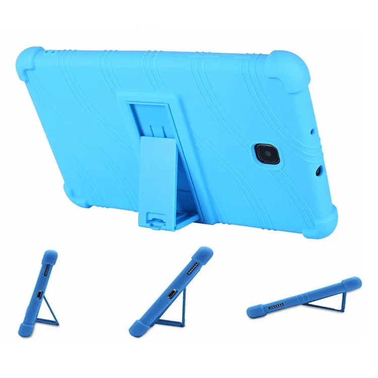 Coquille De Tablette De Silicone Flexible Pour L'onglet Samsung Galaxy A 8.0 (2018) SM-T387, Couverture Avec Quatre Coussins D'angle Pliable - Rouge