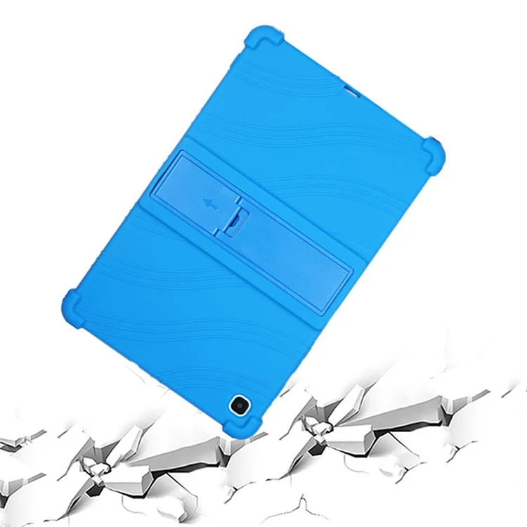 For Samsung Galaxy Tab S6 Lite (2020) P615 P610 / (2022) / (2024) Silicone Tablet Case with Kickstand  - Black