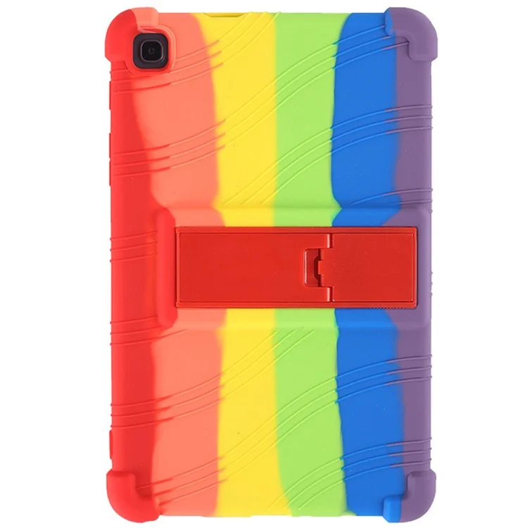 Pour Samsung Galaxy Tab A 8.4 (2020) Impact-resistant Soft Silicone Precise Cutouts Tablet Case Cover with Foldable Kickstand - Multi-color