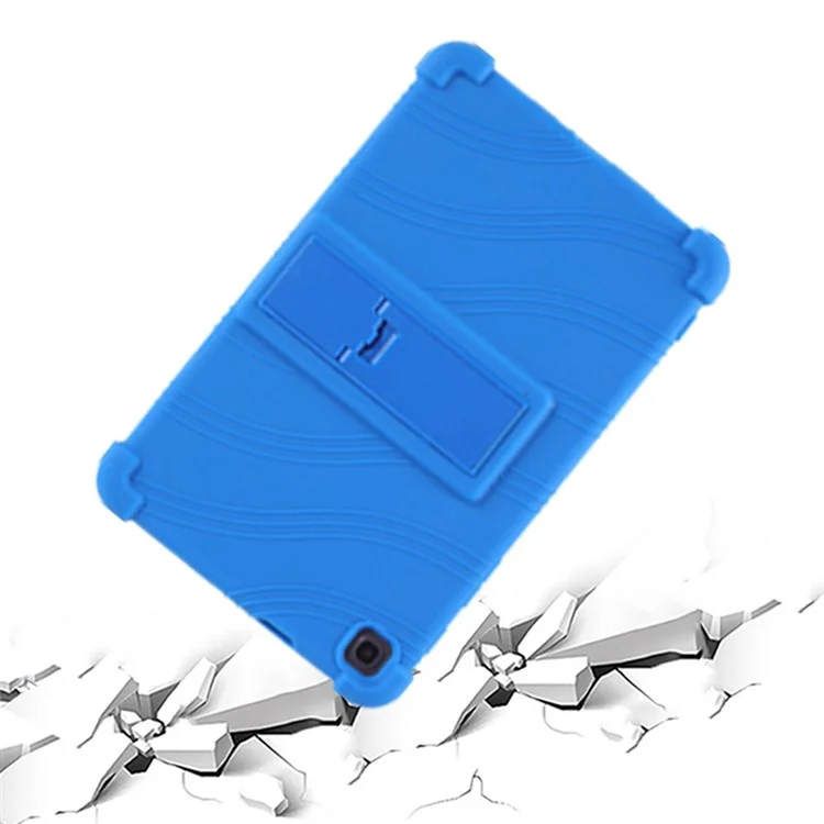 Pour Samsung Galaxy Tab A 8.4 (2020) Impact-resistant Soft Silicone Precise Cutouts Tablet Case Cover with Foldable Kickstand - Multi-color