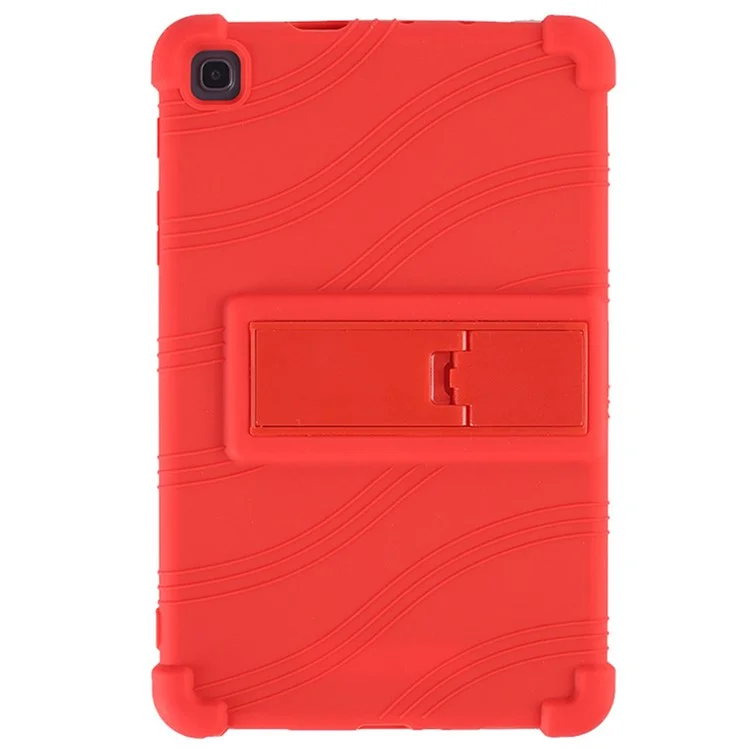 Para Samsung Galaxy Tab A 8.4 (2020) Cubierta De Estuche De Tabletas Precisas De Silicona Suave Resistente Al Impacto Con Soporte Plegable - Rojo
