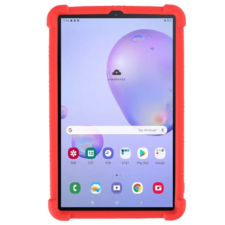Para Samsung Galaxy Tab A 8.4 (2020) Cubierta De Estuche De Tabletas Precisas De Silicona Suave Resistente Al Impacto Con Soporte Plegable - Rojo