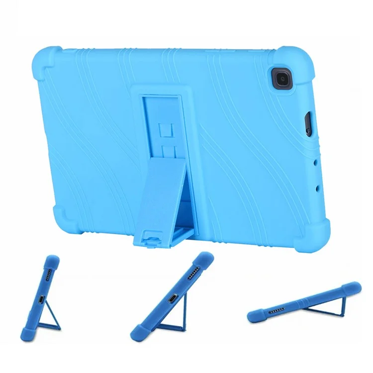 Para Samsung Galaxy Tab A 8.4 (2020) Cubierta De Estuche De Tabletas Precisas De Silicona Suave Resistente Al Impacto Con Soporte Plegable - Rojo