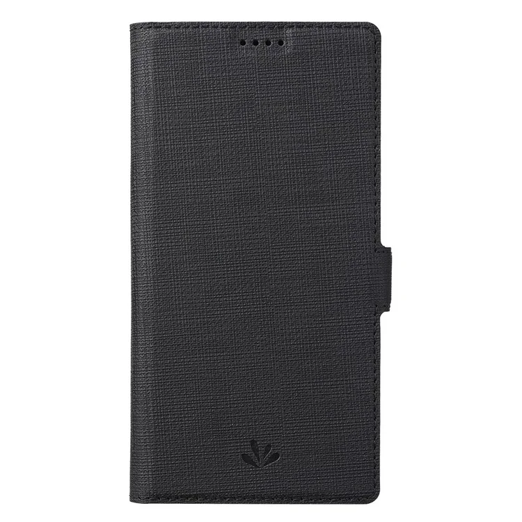 Vili K Stand Stand Wallet Leather Case Para Samsung Galaxy S22+ 5G, Tampa do Telefone Com um Fecho Magnético Duplo - Preto