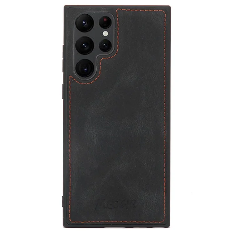 Megshi 017 Serie Abnehmbarer Magnetabdeckung Für Samsung Galaxy S22 Ultra 5G, Reißverschluss Geldbörse PU-Leder Stoßdämpfe Flip-Hülle Mit Armbandgurt - Schwarz