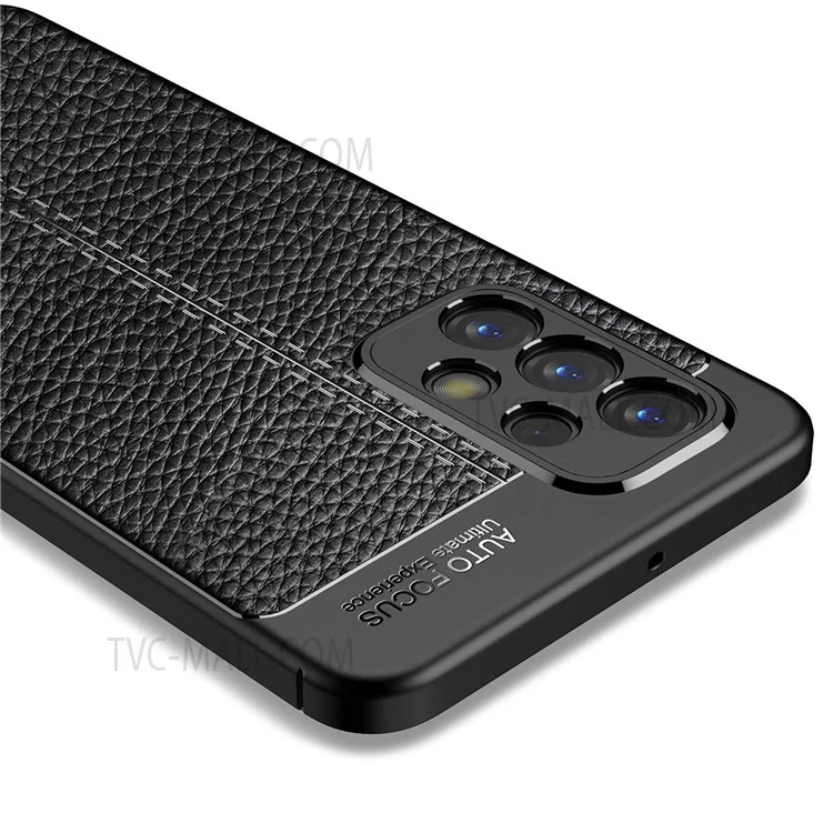 Für Samsung Galaxy A23 4G / 5G Litchi-Textur Flexible TPU-Handyhülle Kratzsicher - Schwarz