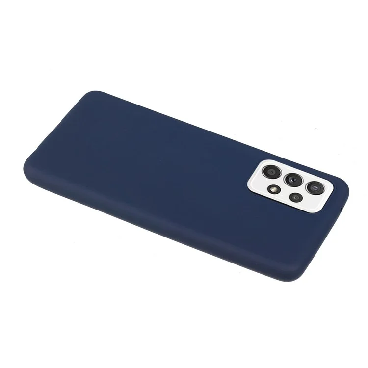 For Samsung Galaxy A33 5G Candy Color Soft TPU Phone Case Anti-drop Back Cover - Blue