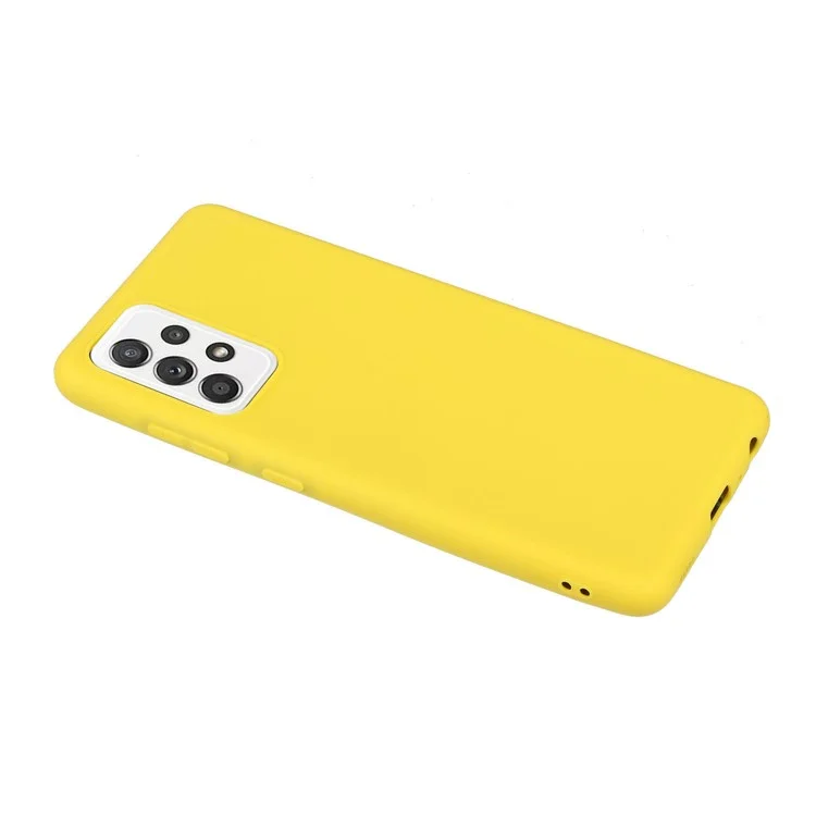 For Samsung Galaxy A33 5G Candy Color Soft TPU Phone Case Anti-drop Back Cover - Yellow