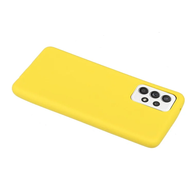 For Samsung Galaxy A33 5G Candy Color Soft TPU Phone Case Anti-drop Back Cover - Yellow