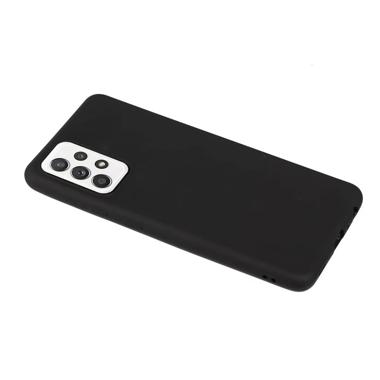 For Samsung Galaxy A53 5G Candy Color Matte TPU Phone Protective Case Anti-drop Back Cover - Black