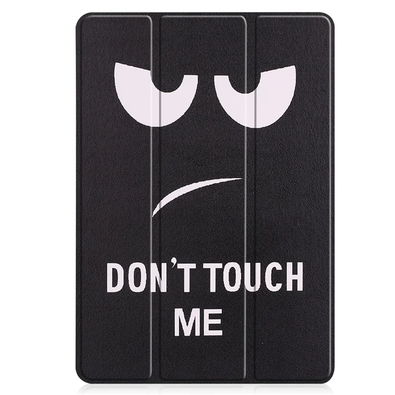 Pattern Printing Tablet Case for Samsung Galaxy Tab S8, PU Leather Tri-fold Stand Cover with Pencil Holder - Don't Touch Me