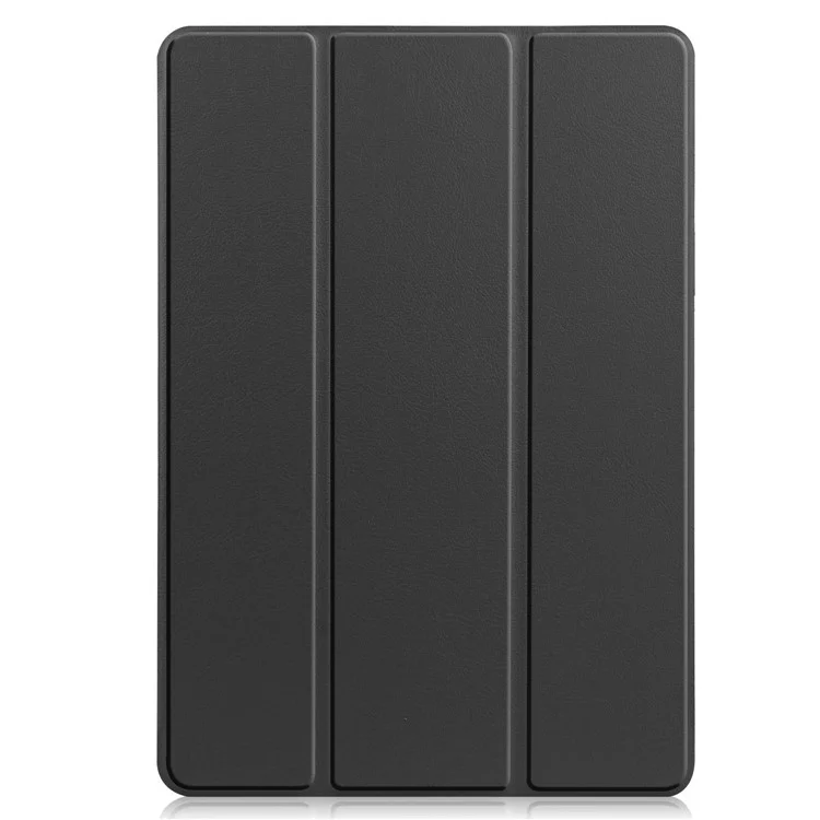 Para Samsung Galaxy Tab S8 TPU+PU Leather Trifold Stand Auto Sleep/Wake Function Tablet Protective Cover with Pencil Holder - Preto