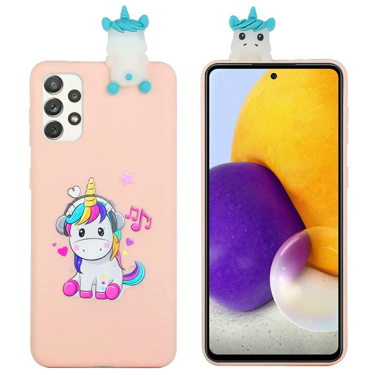 Drop-proof Phone Case für Samsung Galaxy A53 5G Kratzsichere Handyhülle Stoßfeste Abdeckung mit Mini-Figur/Musterdruck - Pferd und Musik
