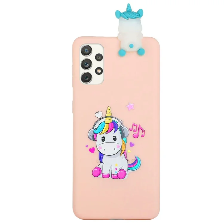 Drop-proof Phone Case für Samsung Galaxy A53 5G Kratzsichere Handyhülle Stoßfeste Abdeckung mit Mini-Figur/Musterdruck - Pferd und Musik