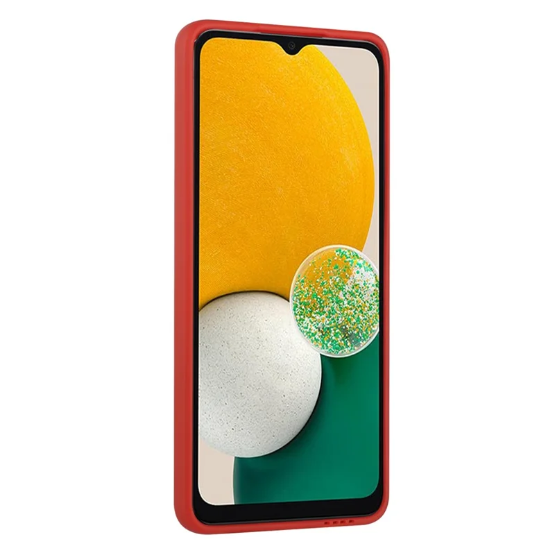 For Samsung Galaxy A13 5G / A04s 4G (164.7mm) Camera Lens Protection Shockproof TPU Non-Slip Phone Case with Card Holder - Red