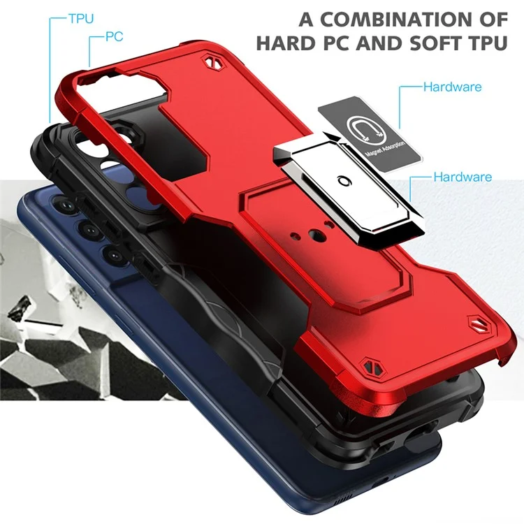 PC + TPU Caixa de Fundo PC + TPU Para Samsung Galaxy S21 fe 5G, Anti-slip Grip Drop Drowsistante Tampa - Luz Verde