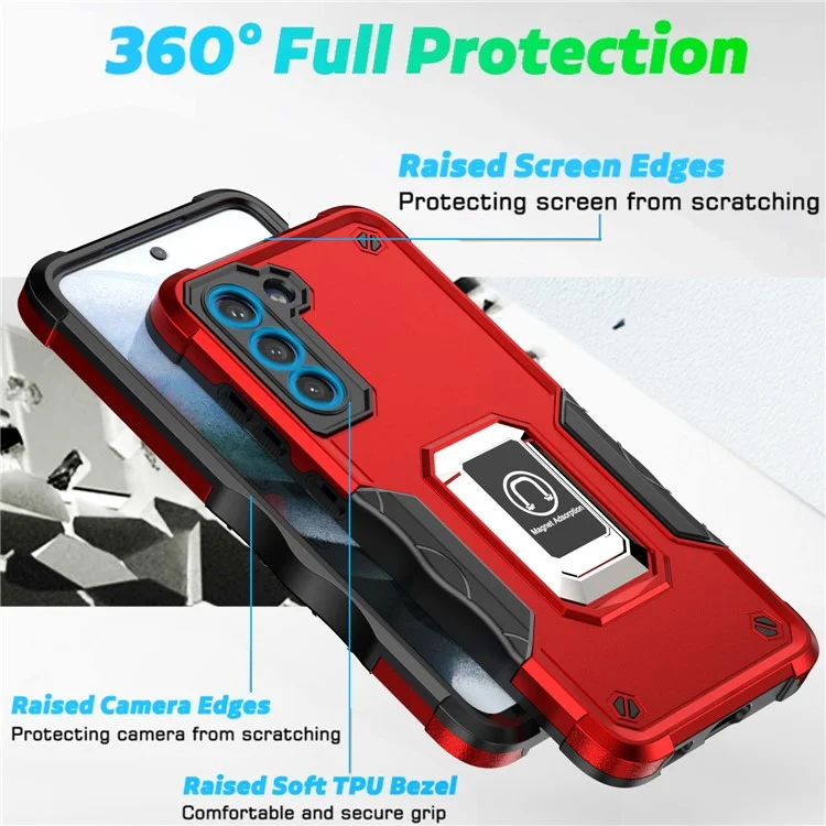 PC + TPU Caixa de Fundo PC + TPU Para Samsung Galaxy S21 fe 5G, Anti-slip Grip Drop Drowsistante Tampa - Luz Verde