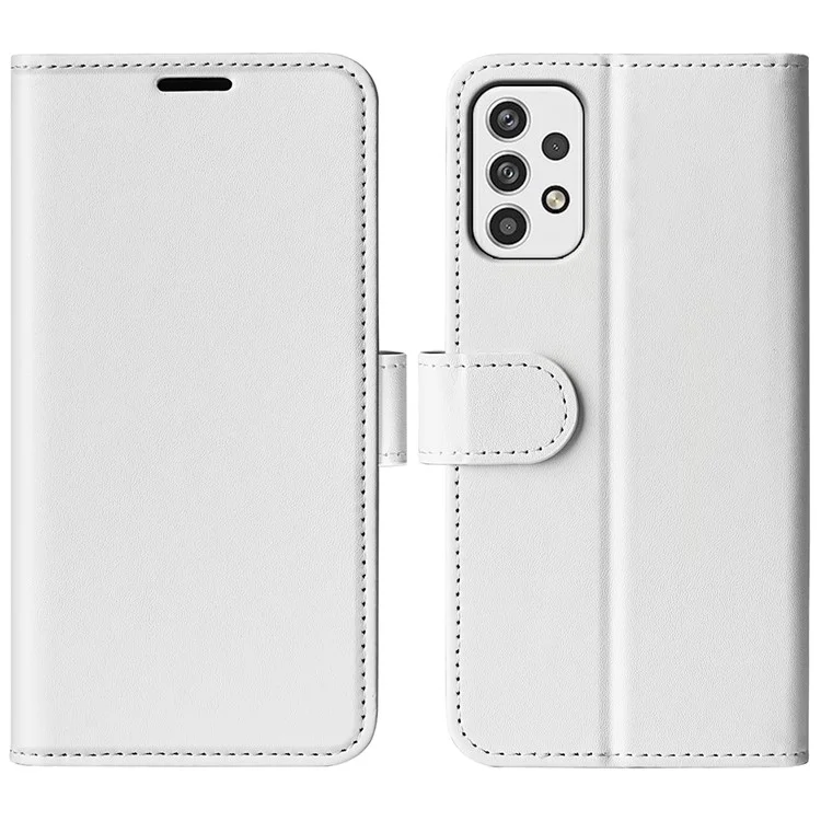 Pour Samsung Galaxy A23 4G (165,4 x 76,9 x 8,4 Mm) Crazy Horse Texture Folio Flip le Cuir Couvercle du Portefeuille Étui de Téléphone - Blanche