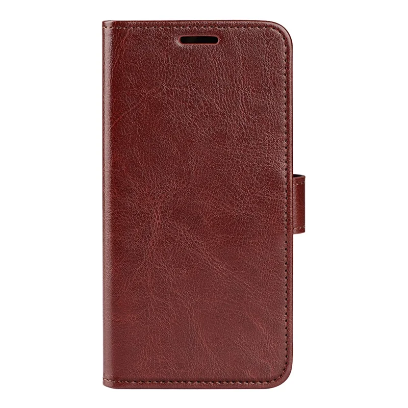 For Samsung Galaxy A23 4G / 5G (Global Version) Crazy Horse Texture Folio Flip Leather Cover Wallet Stand Phone Case - Brown