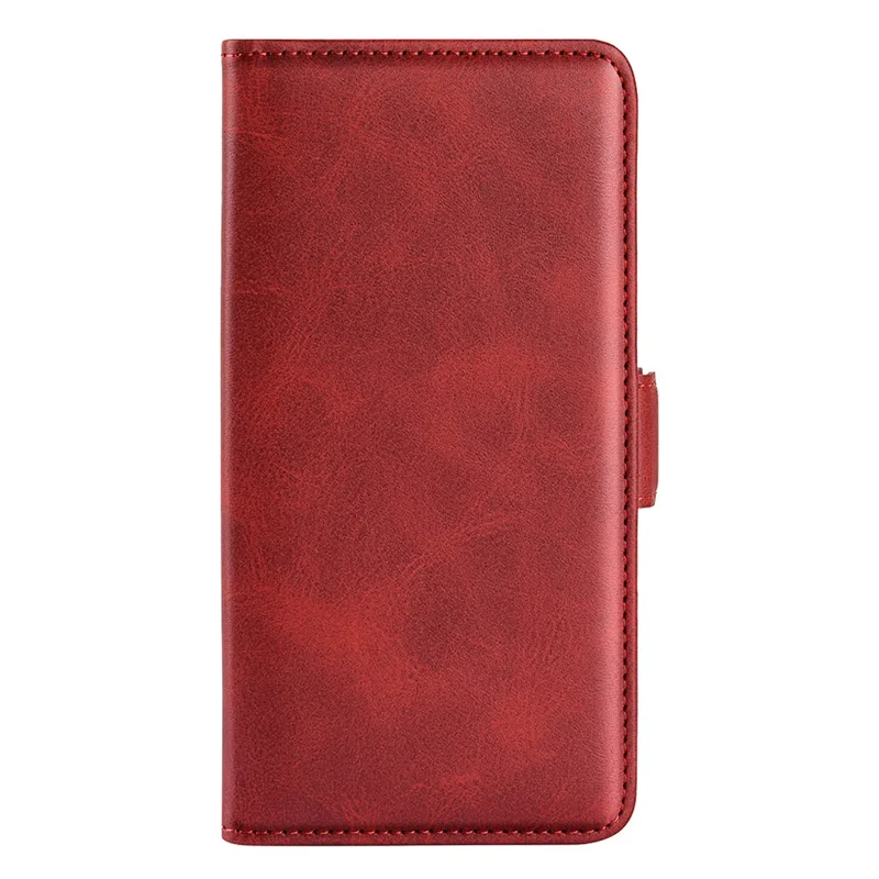 For Samsung Galaxy A23 4G / 5G (Global Version) Textured PU Leather Phone Case Foldable Stand Wallet Function Shockproof Phone Cover - Red