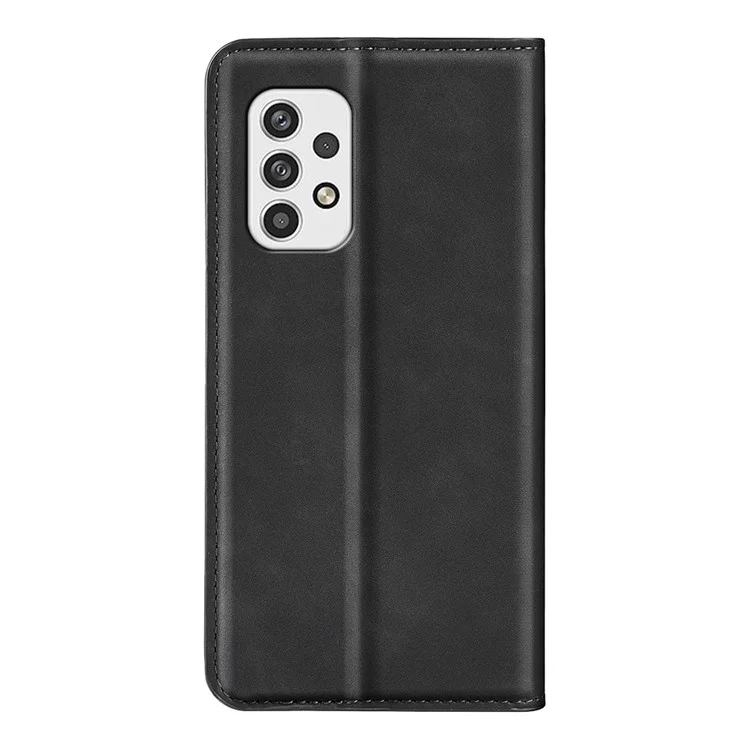 Para Samsung Galaxy A23 4G / 5G (Versão Global) Fecho Magnético Automático Pele PU Toque de Pele Carteira de Pé do Telefone - Preto