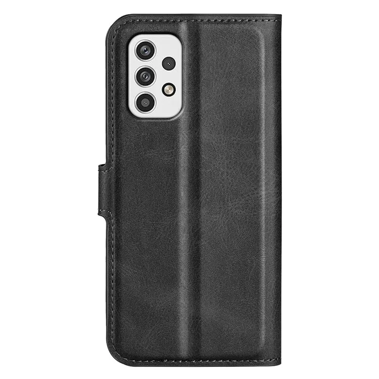 Para Samsung Galaxy A23 4G (165.4 x 76.9 x 8.4 Mm) Anti-scratch Texturized PU Cuero Billetera Case de Teléfono Ajustable Flip Telephip Cover - Negro