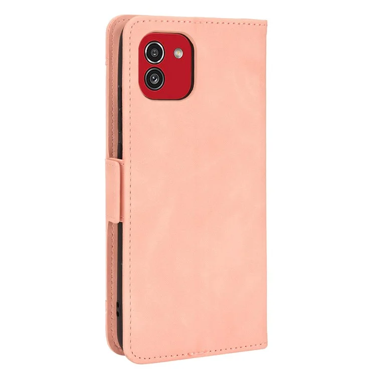 Per Samsung Galaxy A03 (164.2 X 75,9 X 9.1mm) Custodia In Pelle PU Custodia In Pelle PU, Chiusura Magnetica Antiprimo Anti-telefono Con Portafoglio - Rosa