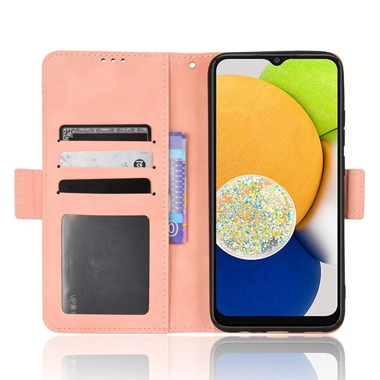 Per Samsung Galaxy A03 (164.2 X 75,9 X 9.1mm) Custodia In Pelle PU Custodia In Pelle PU, Chiusura Magnetica Antiprimo Anti-telefono Con Portafoglio - Rosa