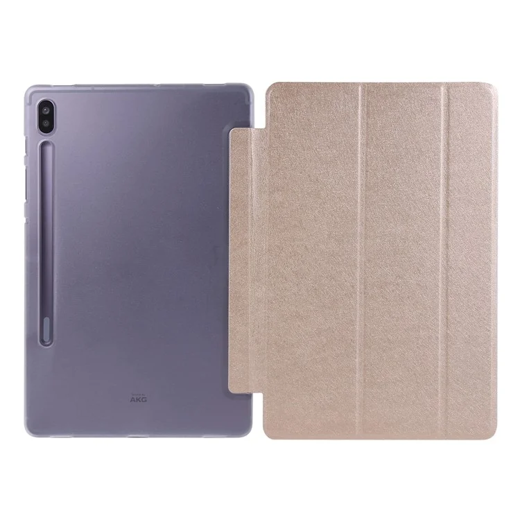 Per Samsung Galaxy Tab S8 Seture Settura Coperchio Cavello pe Inlettura di PU Sulle - Oro