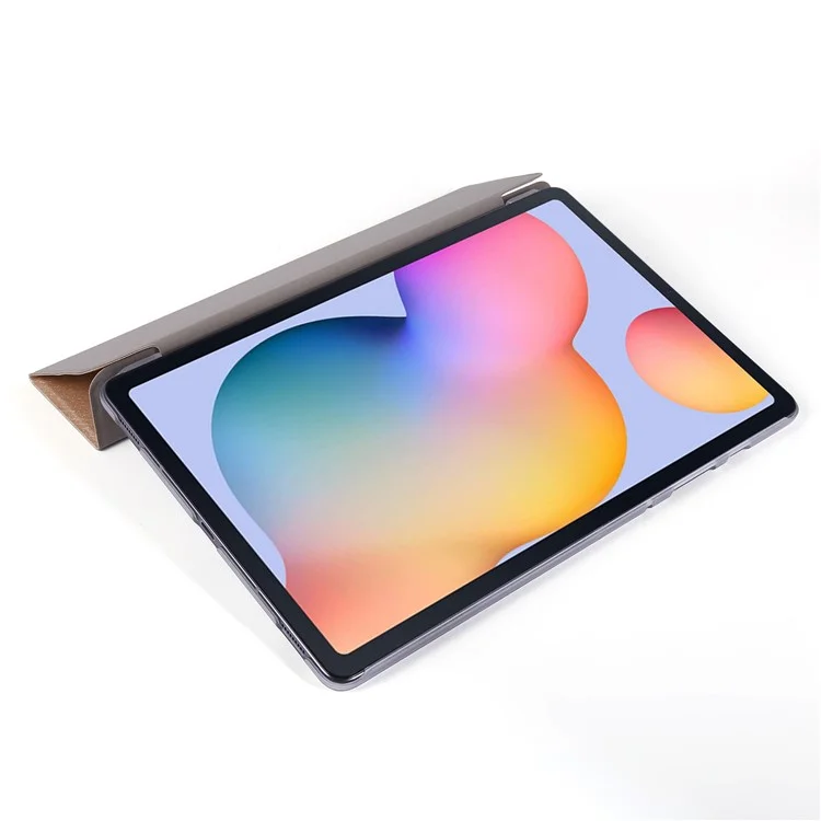 Per Samsung Galaxy Tab S8 Seture Settura Coperchio Cavello pe Inlettura di PU Sulle - Oro