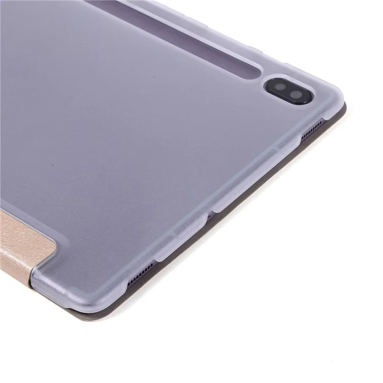 Per Samsung Galaxy Tab S8 Seture Settura Coperchio Cavello pe Inlettura di PU Sulle - Oro