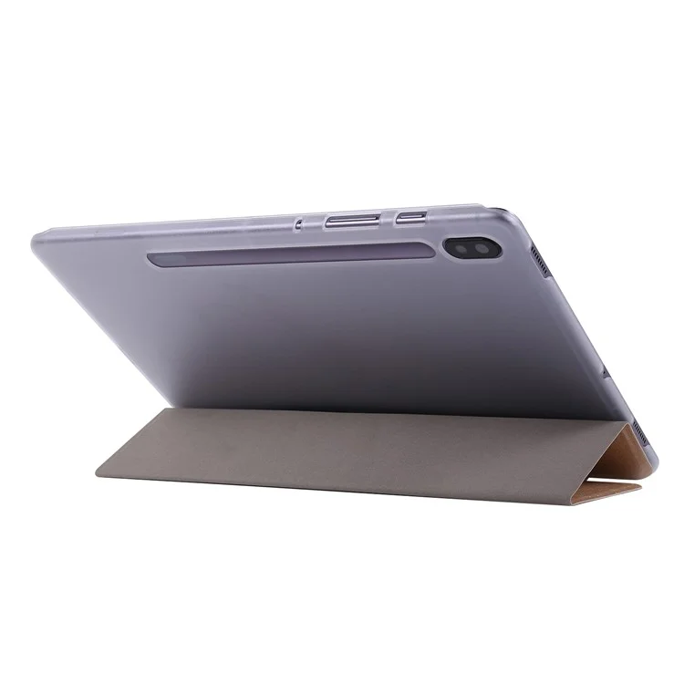Per Samsung Galaxy Tab S8 Seture Settura Coperchio Cavello pe Inlettura di PU Sulle - Oro