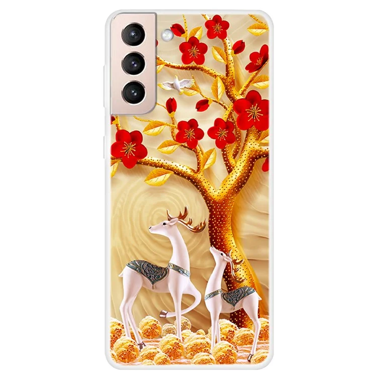 Cas De Téléphone Mince Pour Samsung Galaxy S22 + 5G Pattern Pattern Pattern Pattern TPU TPU PROTECTOR - SIKA DEER